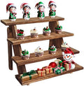 Wooden Cupcake Stand - 4 Tier Cupcake Display Stand, Rustic Tiered Display Stand, Tool Free Installation Cupcake Stand for Baby Shower Decorations Birthday Party Supplies by Fumingpal