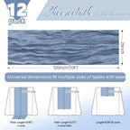 12Pack Dusty Blue Cheesecloth Table Runner 10FT Wedding Party Decor - Image 4