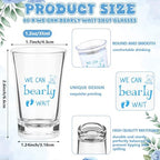 60 Sets Bear Baby Shower Shot Glasses We Can Bearly Wait Clear Acrylic Shot Glasses Boy Girl Theme Baby Shower Favors for Guests with Thank You Card Bag for Gender Reveal Souvenir (Blue) - Image 2