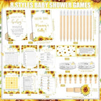 Funnymoom 426 Pcs Sunflower Baby Shower Games Set, 8 Games - Image 3