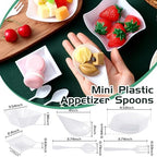 Tessco for you 800 Pcs Mini Appetizer Plates Classic Style White - Image 3