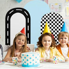 Mindsoft 3 Sets Fast Party Arch Backdrop Cover Racing Backdrop, Blue - Image 5