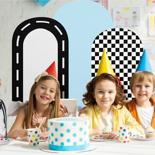 Mindsoft 3 Sets Fast Party Arch Backdrop Cover Racing Backdrop, Blue - Image 5