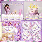 Butterfly First Birthday Decorations for Girl All-in-1 Butterfly Party Set - Image 5