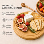 Maxcheck 8 Sets Bamboo Cheese Board Party Prizes with Knife Fork - Image 3