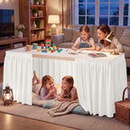 9FT Table Skirt for Teacher Desk Ruffle Desk Skirt for Dorm by Wokuaile