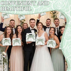 24 Set Green Floral Wedding Welcome Box with Ribbon, Label 9x6x6'' - Image 6