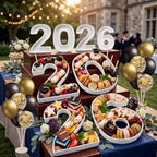 SiliFine 4 Pcs 2026 Number Letter Charcuterie Board Class of 2026 Graduation Ceramics Fillable Letters Box Small White Reusable Alphabet Food Serving Tray Platter for Candy Graduation Gift Party Decor - Image 6