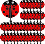 Taiyin 24 Pcs Ladybug Paper Fans Party Supplies Baby Shower Birthday Gifts by Taiyin
