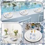 Potchen 100 Pcs Linen Feel Napkins Disposable, Something Blue Floral - Image 6