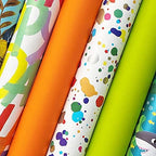 Jillson Roberts All Occasion Wrapping Paper Roll Bundle (12.5 sq ft per roll, 75 Total Sq Ft) for Easter, Mothers Day, Birthdays, Bridal Showers, Baby Showers 6 Pack - Image 2