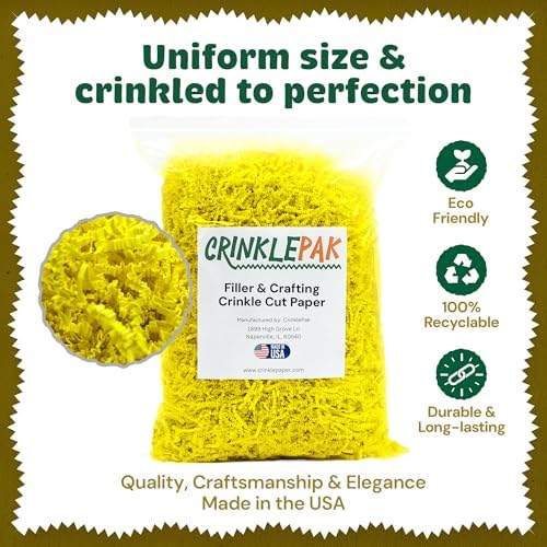 10LB Yellow Crinkle Paper Filler USA Made - Image 4