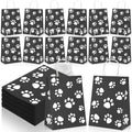 Tenceur 80 Pcs Dog Gift Bags Goodie Paw Puppy Paper Treat Bags Bulk with Handles 10.63 x 4.72 x 7.87 Inch Dog Themed Party Favors Shopping Holiday Kraft(Black) by Tenceur