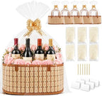 6 Set Baskets for Gifts Empty,Foldable Woven Basket for Gifts with Handles by Unknown