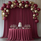 30x10FT Burgundy Backdrop Curtains for Wedding Parties, Wrinkle Free Photo Backdrop Curtains for Wedding Birthday Party Baby Shower, Fabric Drape with Rod Pockets 5ft x 10ft, 6 Panels - Image 2