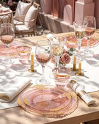 Hioasis 350 Pcs Burgundy Gold Plates for Party - Image 4