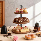 Cupcake Stand,3Tier Round Rustic Cupcake Stand Holds 50Cupcakes - Image 4