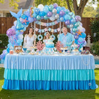 Suppromo Blue Tablecloths for 6 Foot Rectangle Tables Pastel Gradient Blue - Image 4