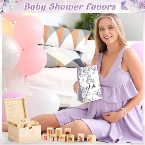 Marsui 136 Pcs Baby Shower Blocks to Decorate Game Kit, Butterfly - Image 6