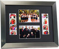 Creative Picture Frames 2-46-11X14Ss-B Stainless Steel Event Photo Booth Frame Holds 2-4 By 6 And 2-2 By 6-Inch Photographs With Black Collage Mat And Stand by CreativePictureFrames
