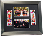 Creative Picture Frames 2-46-11X14Ss-B Stainless Steel Event Photo Booth Frame Holds 2-4 By 6 And 2-2 By 6-Inch Photographs With Black Collage Mat And Stand by CreativePictureFrames