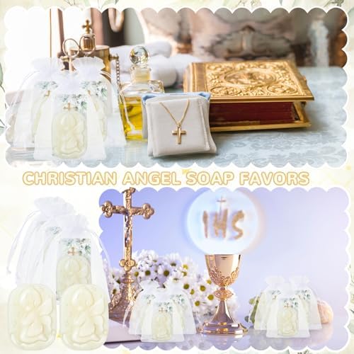 50 Sets Baptism Party Favors for Guests Baptism Angel Soap Bulk - Image 5