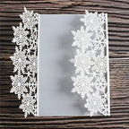 50 Piece Winter glitter snowflake invitation cards for wedding, bridal shower, baby shower, birthday, Christmas party and more (White) - Image 2