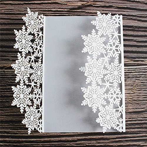 50 Piece Winter glitter snowflake invitation cards for wedding, bridal shower, baby shower, birthday, Christmas party and more (White) - Image 2