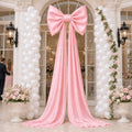 Giant Pink Bow with 100 Balloons Flower Vine for Wedding Backdrop by Unknown