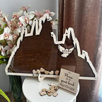 Personalized Wedding Wooden Guest Book: Creative Acrylic Custom Name Alternative Inserts Box DIY Custom Rustic Wedding Heart Drop Guest Book for Graduation Anniversary Wedding Decor (Alpine and Eagle) - Image 2