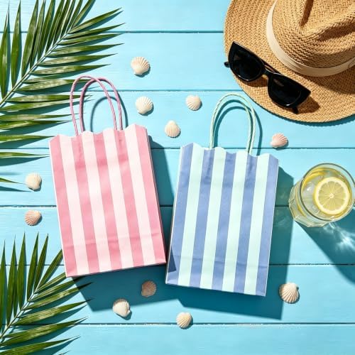 36 PCS Colorful Stripe Goodie Bags, Summer Party Gift Bags, 6 Colors - Image 4