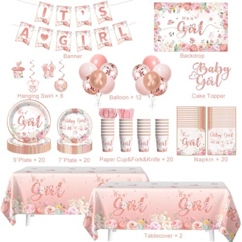 baby girl shower plates - Image 2