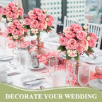 8 Bundles Artificial Peony Centerpiece Flowers,Pink Color - Image 3