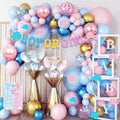 164pcs Gender Reveal Decorations, Gender Reveal Supplies Kit, Baby Boxes Gender Reveal Balloon Decorations Kit, Pink and Blue Elephant Gender Reveal Decorations, Boy or Girl Decorations Kit by Birhgt