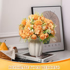 Tigeen 12 Bundles Peonies Artificial Flowers Faux Roses, Yellow - Image 5