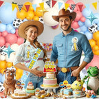 Party Inspo Cartoon Toy Baby Shower Decorations, 138 PCs - Its a Boy Story Baby Shower Party Supplies with Toy Inspired Story Backdrop, Balloon Garland, Cake Topper, Mommy To Be Sash - Image 6