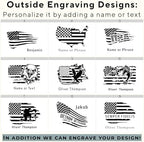 Personalized American Flag Gift Box, Engraved Memory Box Bamboo Wood - Image 2
