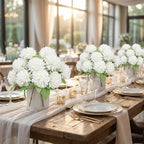 6 Set Pre-Made Flower Table Centerpieces - Ivory White - Image 4