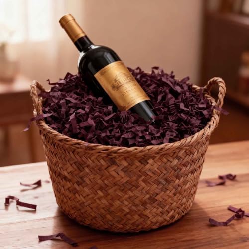 Tisspoms 10LB Burgundy Crinkle Cut Paper Shred Filler, Crinkle Paper Shreds - Image 4