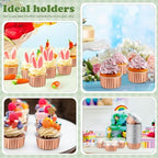 200 Pack Aluminum Cupcake Liners with Lids,Rose Gold,Plain - Image 6