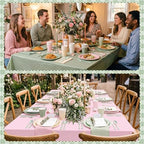 Mimorou 354 Pcs Sage Green and Pink Plates and Napkins Set Serves 50 - Image 6