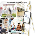 Gold Easel Stand for Sign 58.5” H Metal Large Adjustable - Image 7