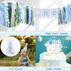 One Silly Goose Birthday Decorations, Blue Silly Goose First Birthday for Boys, Goose 1st Highchair Banner Balloon Garland Box Monthly Photo Cake Topper Hat Poster for Boys Funny Party Supplies - Image 6