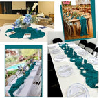 24 Pack Teal Table Runner 10Ft Cheesecloth Table Runner Rustic Gauze Table Runner Romantic Long Sheer Fabric Cheese Cloth Table Runner for Wedding Party Bridal Baby Shower - Image 6