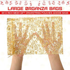 Kigeli 100 Pcs 8 x 12 Inch Large Organza Gift Bags Wedding Party Favor Candy Toys Makeup Pouches Gift Drawstring Jewelry Bag for Wedding Baby Shower Christmas Party Favors(Gold,Rose) - Image 3