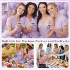 200 Pack Aluminum Cupcake Liners with Lids,Taro Purple,Plain - Image 6