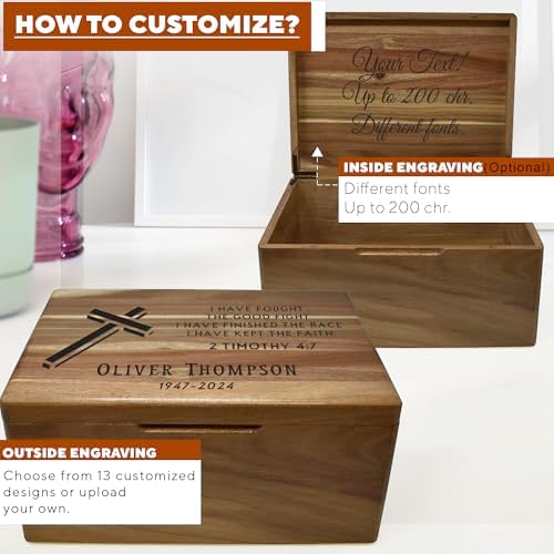 Customized Memorial Box Unique Sympathy Gift, In Memory of Loved One Gifts - Image 5