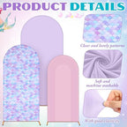 Foilswirl 34 Pcs Mermaid Decor Set 4ft 5ft 6ft Mermaid Arch Backdrop Cover - Image 4