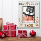 BELLA BUSTA- Personalize Baby First Year Memory Keepsake Picture Frame-Nursery Decor (1st New Year (5x7 Vertical)) - Image 3
