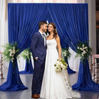 10 x 10 Feet Blue Backdrop Curtain for Partie, Background Curtains for Photoshoot, Birthday, Wedding, Halloween, Thanksgiving, Christmas Day, New Year Party Decorations 5Ft x 10Ft, 2 Panels - Image 6